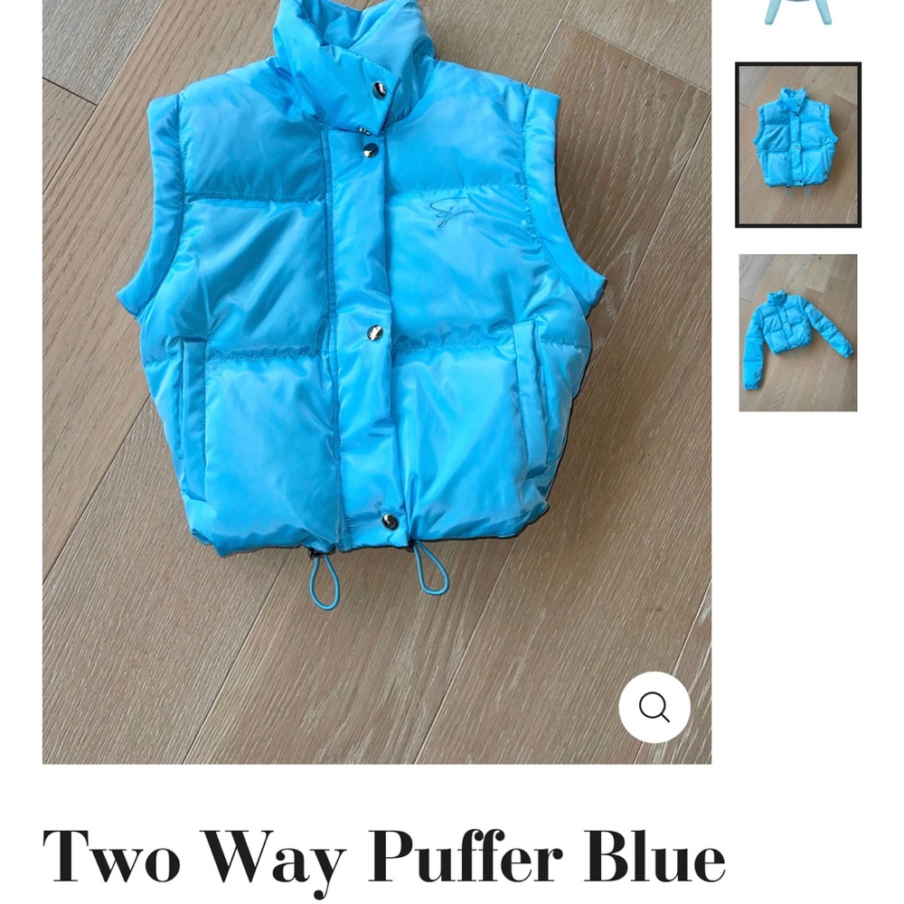 Shane Justin Light blue Two Way Puffer Jacket / Vest